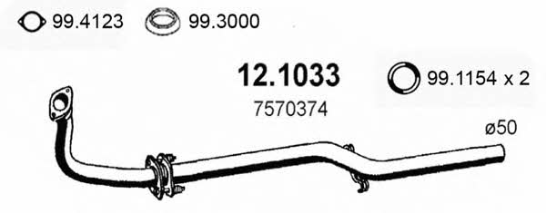 Asso 12.1033 Выхлопная труба 121033: Отличная цена - Купить в Польше на 2407.PL!