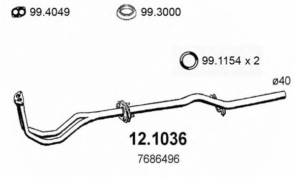 Asso 12.1036 Выхлопная труба 121036: Отличная цена - Купить в Польше на 2407.PL!