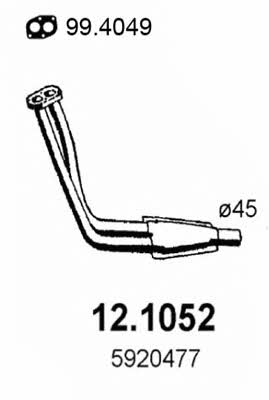  12.1052 Exhaust pipe 121052: Buy near me in Poland at 2407.PL - Good price!