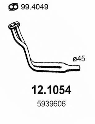  12.1054 Exhaust pipe 121054: Buy near me in Poland at 2407.PL - Good price!