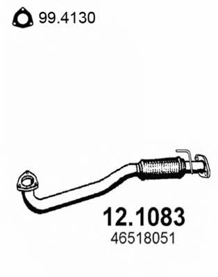 Asso 12.1083 Exhaust pipe 121083: Buy near me in Poland at 2407.PL - Good price!