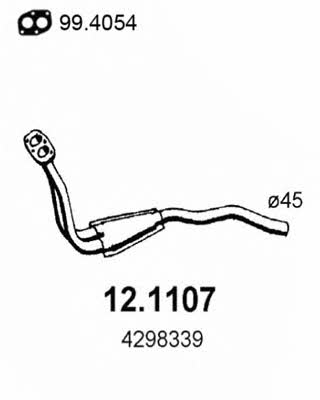 Asso 12.1107 Exhaust pipe 121107: Buy near me in Poland at 2407.PL - Good price!