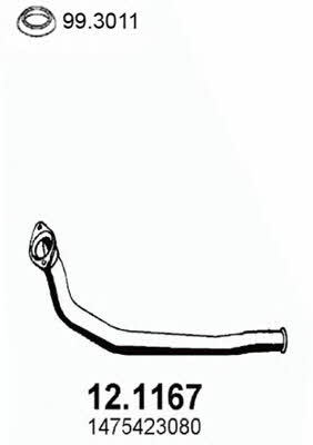 Asso 12.1167 Exhaust pipe 121167: Buy near me in Poland at 2407.PL - Good price!