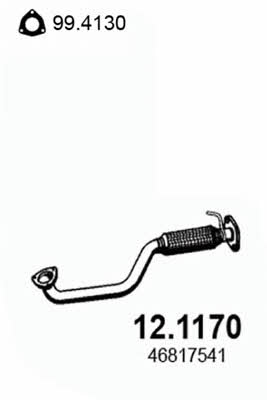 Asso 12.1170 Exhaust pipe 121170: Buy near me in Poland at 2407.PL - Good price!