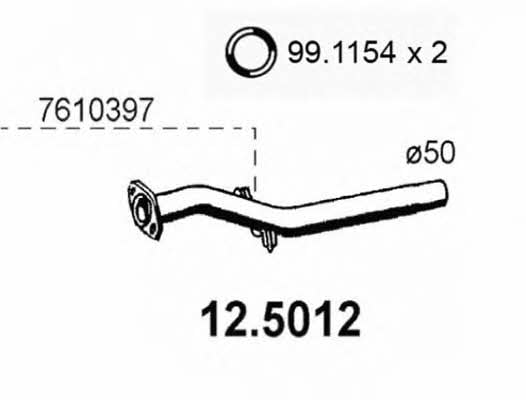  12.5012 Exhaust pipe 125012: Buy near me in Poland at 2407.PL - Good price!