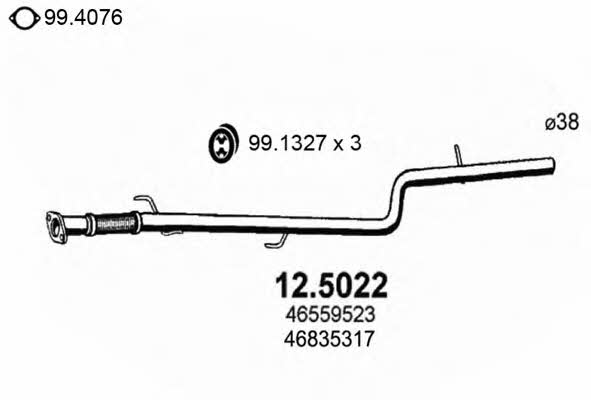  12.5022 Exhaust pipe 125022: Buy near me in Poland at 2407.PL - Good price!