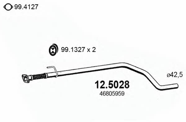 Asso 12.5028 Exhaust pipe 125028: Buy near me in Poland at 2407.PL - Good price!