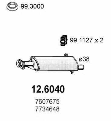 Asso 12.6040 Central silencer 126040: Buy near me in Poland at 2407.PL - Good price!