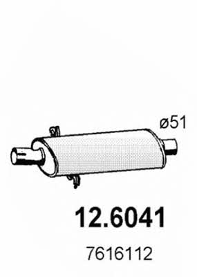 Asso 12.6041 Central silencer 126041: Buy near me in Poland at 2407.PL - Good price!