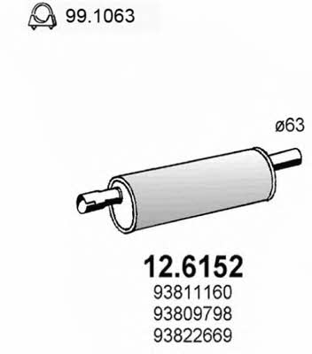 Asso 12.6152 Central silencer 126152: Buy near me in Poland at 2407.PL - Good price!