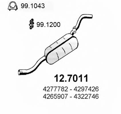 Asso 12.7011 End Silencer 127011: Buy near me in Poland at 2407.PL - Good price!