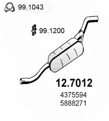 Asso 12.7012 Глушитель, задняя часть 127012: Отличная цена - Купить в Польше на 2407.PL!