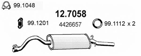 Asso 12.7058 End Silencer 127058: Buy near me in Poland at 2407.PL - Good price!