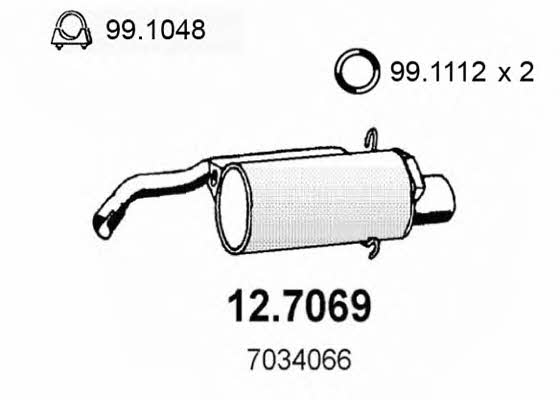 Asso 12.7069 End Silencer 127069: Buy near me in Poland at 2407.PL - Good price!