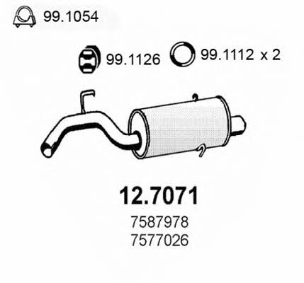 Asso 12.7071 End Silencer 127071: Buy near me at 2407.PL in Poland at an Affordable price!