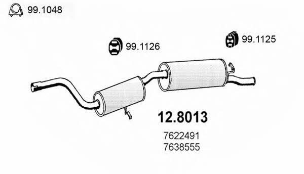 Asso 12.8013 Middle-/End Silencer 128013: Buy near me in Poland at 2407.PL - Good price!