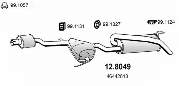 Asso 12.8049 Middle-/End Silencer 128049: Buy near me in Poland at 2407.PL - Good price!