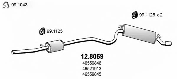 Asso 12.8059 Middle-/End Silencer 128059: Buy near me in Poland at 2407.PL - Good price!
