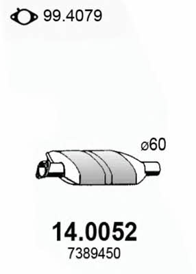  14.0052 Catalytic Converter 140052: Buy near me in Poland at 2407.PL - Good price!