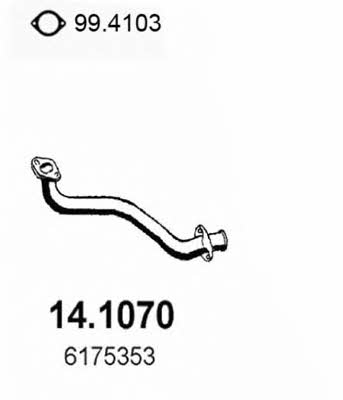  14.1070 Exhaust pipe 141070: Buy near me in Poland at 2407.PL - Good price!