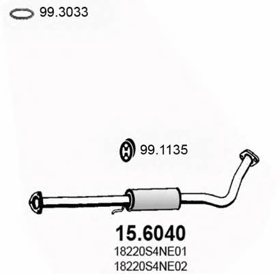 Asso 15.6040 Central silencer 156040: Buy near me in Poland at 2407.PL - Good price!