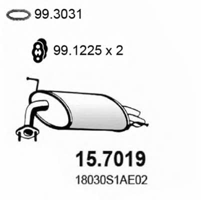  15.7019 Глушитель, задняя часть 157019: Отличная цена - Купить в Польше на 2407.PL!
