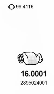 Asso 16.0001 Catalytic Converter 160001: Buy near me in Poland at 2407.PL - Good price!