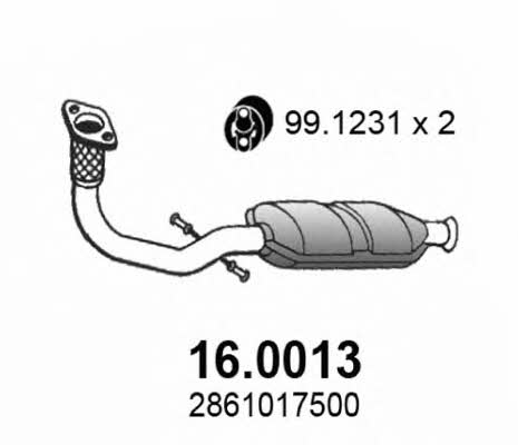 Asso 16.0013 Catalytic Converter 160013: Buy near me in Poland at 2407.PL - Good price!