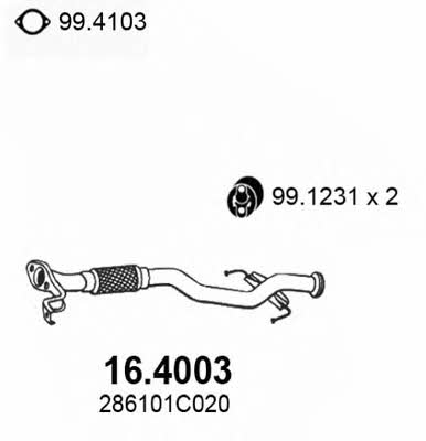 16.4003 Exhaust pipe 164003: Buy near me in Poland at 2407.PL - Good price!