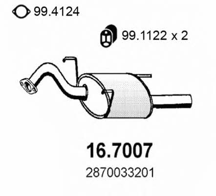 Asso 16.7007 End Silencer 167007: Buy near me in Poland at 2407.PL - Good price!