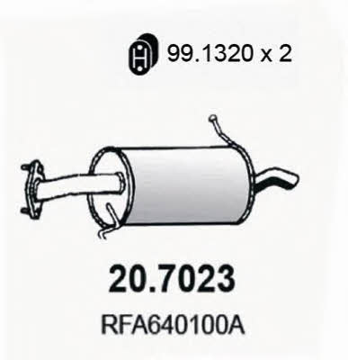 Asso 20.7023 End Silencer 207023: Buy near me in Poland at 2407.PL - Good price!