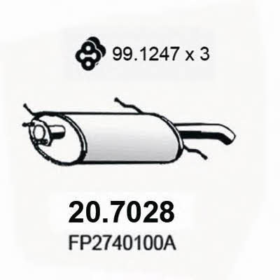 Asso 20.7028 Tłumik, część tylna 207028: Dobra cena w Polsce na 2407.PL - Kup Teraz!