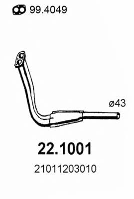 Asso 22.1001 Exhaust pipe 221001: Buy near me in Poland at 2407.PL - Good price!