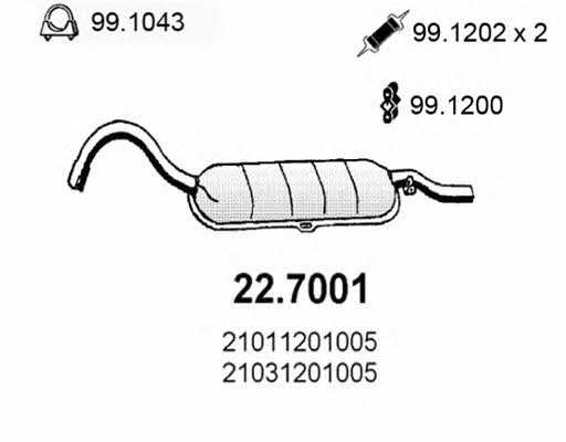 Asso 22.7001 End Silencer 227001: Buy near me in Poland at 2407.PL - Good price!