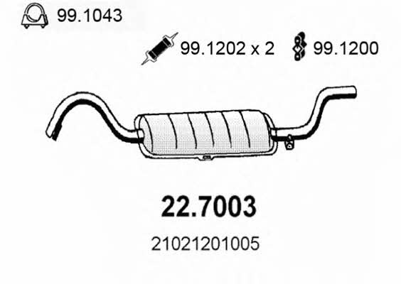 Asso 22.7003 End Silencer 227003: Buy near me in Poland at 2407.PL - Good price!