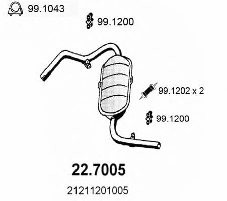 Asso 22.7005 End Silencer 227005: Buy near me at 2407.PL in Poland at an Affordable price!