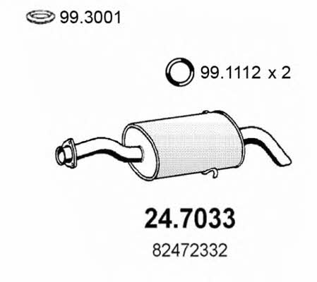 Asso 24.7033 End Silencer 247033: Buy near me in Poland at 2407.PL - Good price!