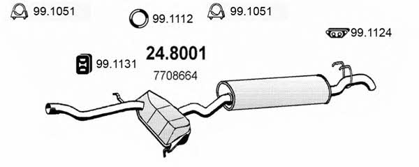 Asso 24.8001 Tlumik zrodkowy / koncowy 248001: Dobra cena w Polsce na 2407.PL - Kup Teraz!