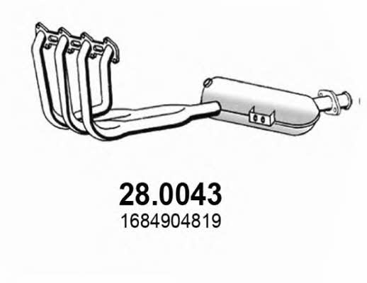 Asso 28.0043 Catalytic Converter 280043: Buy near me in Poland at 2407.PL - Good price!