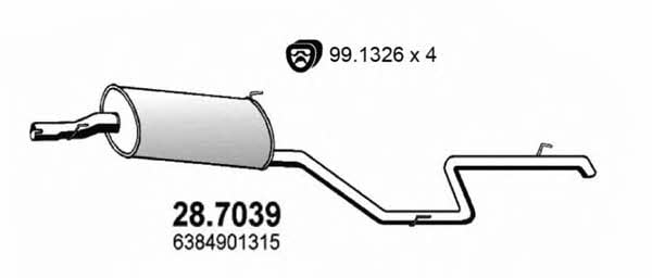 Asso 28.7039 End Silencer 287039: Buy near me in Poland at 2407.PL - Good price!
