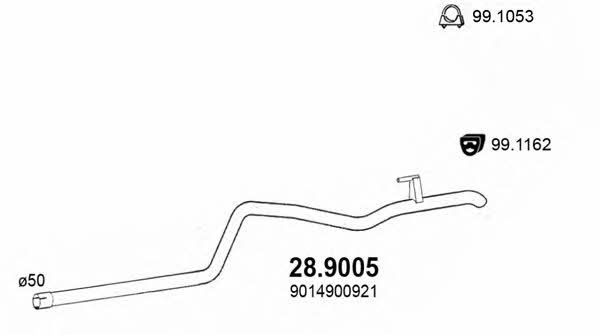 Asso 28.9005 Вихлопна труба 289005: Приваблива ціна - Купити у Польщі на 2407.PL!