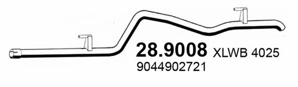 Asso 28.9008 Exhaust pipe 289008: Buy near me in Poland at 2407.PL - Good price!
