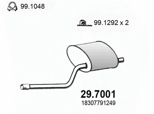 Asso 29.7001 Глушитель, задняя часть 297001: Отличная цена - Купить в Польше на 2407.PL!