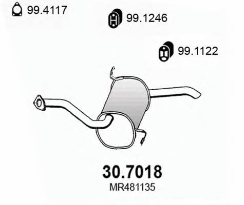 Asso 30.7018 Tłumik, część tylna 307018: Dobra cena w Polsce na 2407.PL - Kup Teraz!