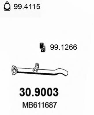 Asso 30.9003 Exhaust pipe 309003: Buy near me in Poland at 2407.PL - Good price!