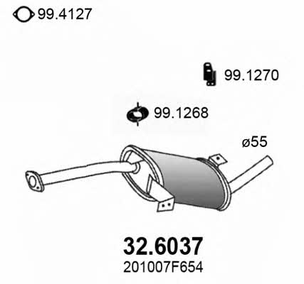 Asso 32.6037 Central silencer 326037: Buy near me at 2407.PL in Poland at an Affordable price!