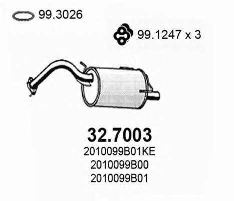 Asso 32.7003 Tłumik, część tylna 327003: Dobra cena w Polsce na 2407.PL - Kup Teraz!