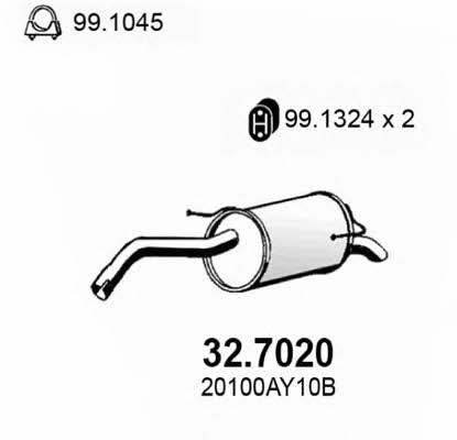 Asso 32.7020 End Silencer 327020: Buy near me in Poland at 2407.PL - Good price!