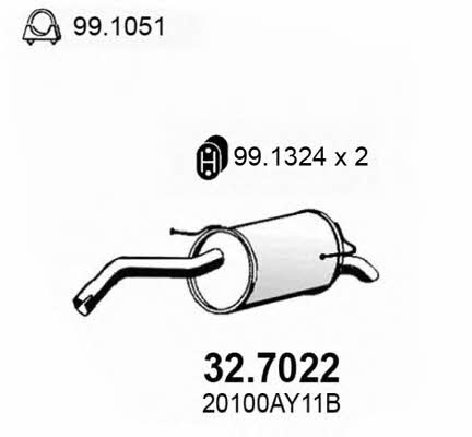 Asso 32.7022 End Silencer 327022: Buy near me in Poland at 2407.PL - Good price!