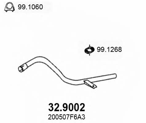  32.9002 Exhaust pipe 329002: Buy near me in Poland at 2407.PL - Good price!